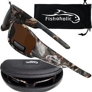 Fishoholic Polarized Fishing Sunglasses UV400 (14 Options) Fishing Gift with Hard Case & Pouch