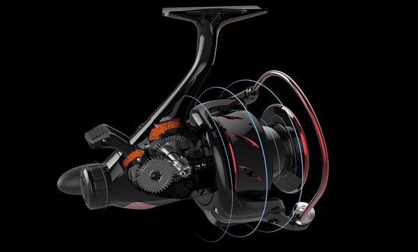 KastKing Sharky Baitfeeder III Spinning Reel 10+1 Shielded Stainless Steel BB - Carbon Fiber Drag for Live Liner Bait Fishing Action - Image 9