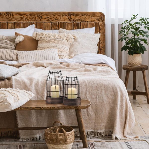 Rustic Farmhouse Lantern Decor Set of 2 - Stylish Decorative Lanterns for Your Living Room, Fireplace Mantle or Kitchen Dining Table - Modern Upscale Beauty for Your Entire Home - Image 6