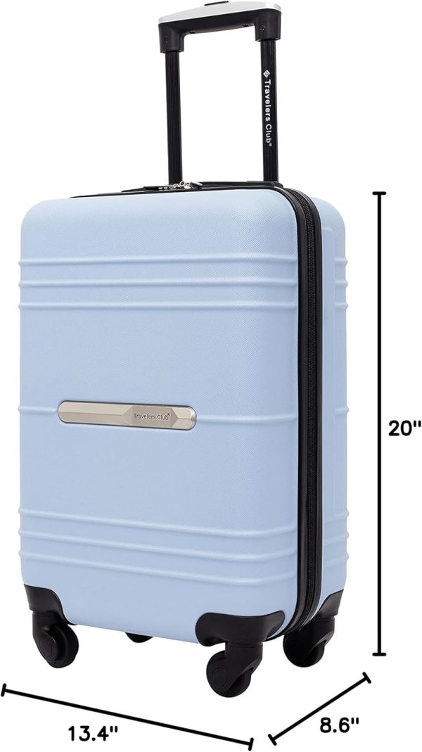 Travelers Club Richmond Spinner Luggage, Blue, Carry-On 20-Inch - Image 10