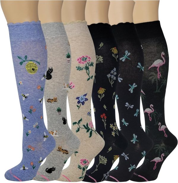 Women's Compression Socks Therapeutic Graduated (Pack of 6 Pairs) - Image 2