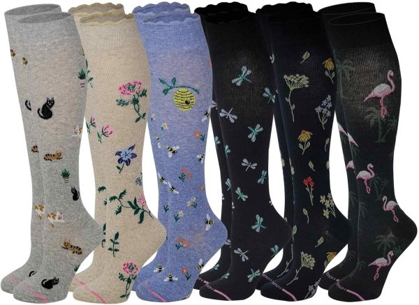 Women's Compression Socks Therapeutic Graduated (Pack of 6 Pairs) - Image 3